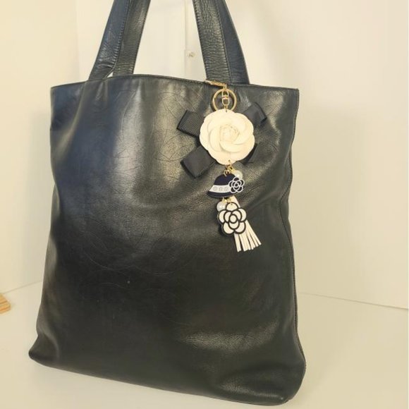 CHANEL Timeless Bag Lambskin Cc Black Cowhide Leather Tote - Picture 6 of 14